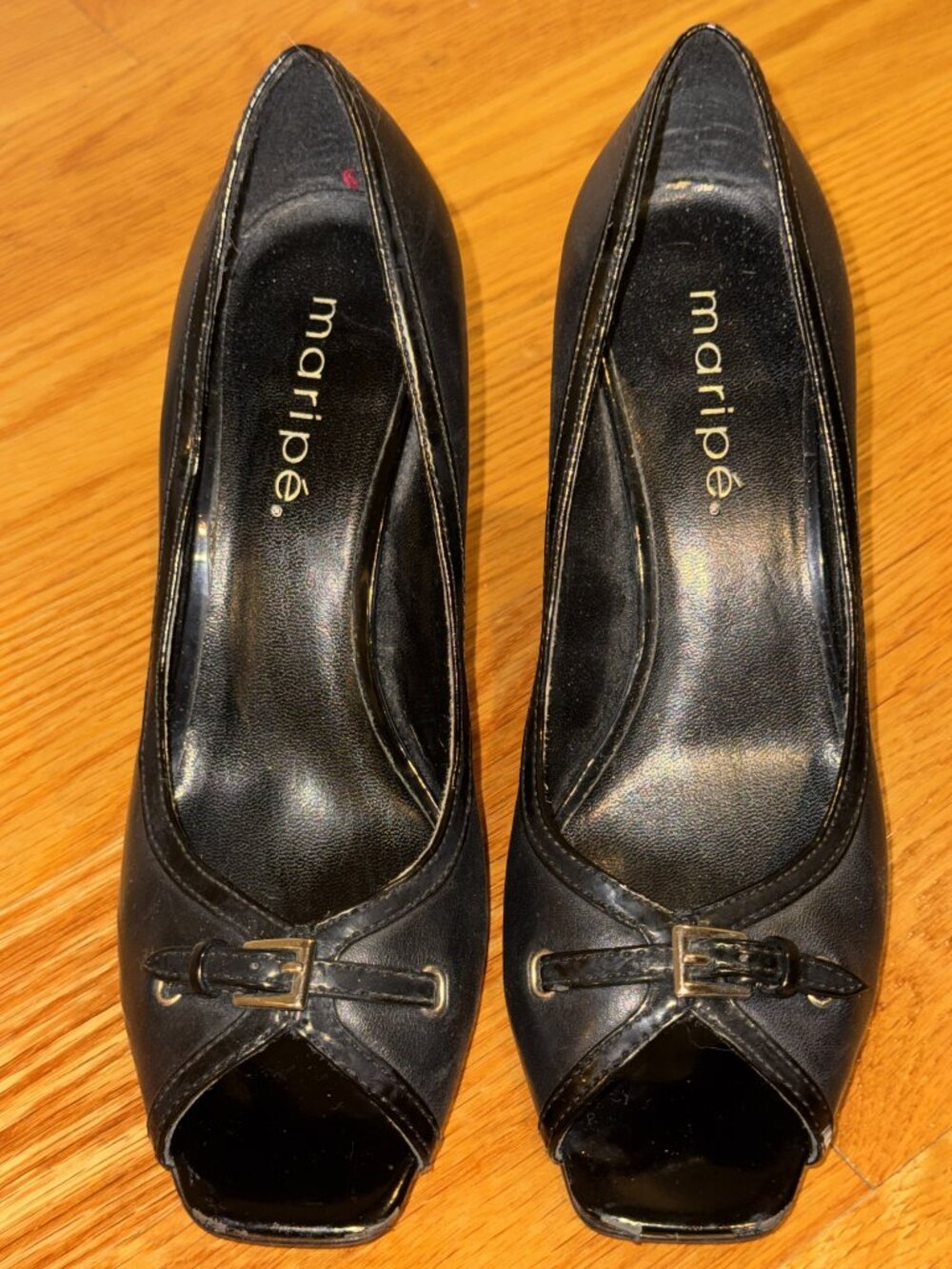 Maripe Black Kitten Heels - Size 6.5
